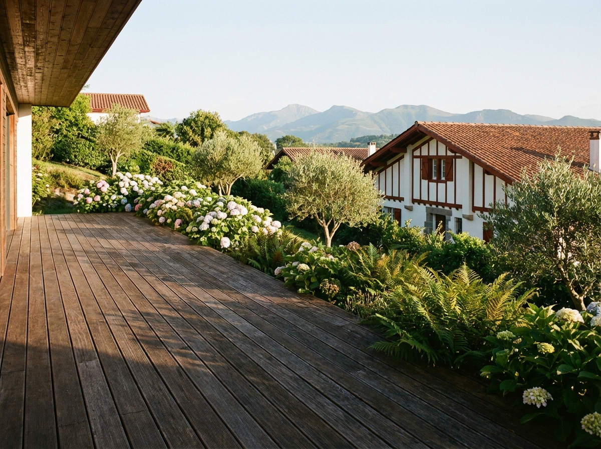 Terrasse en gradins — terrain en pente, Bidart